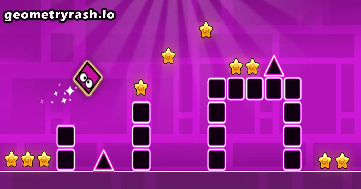 Vibrant gameplay scene from Geometry Rash