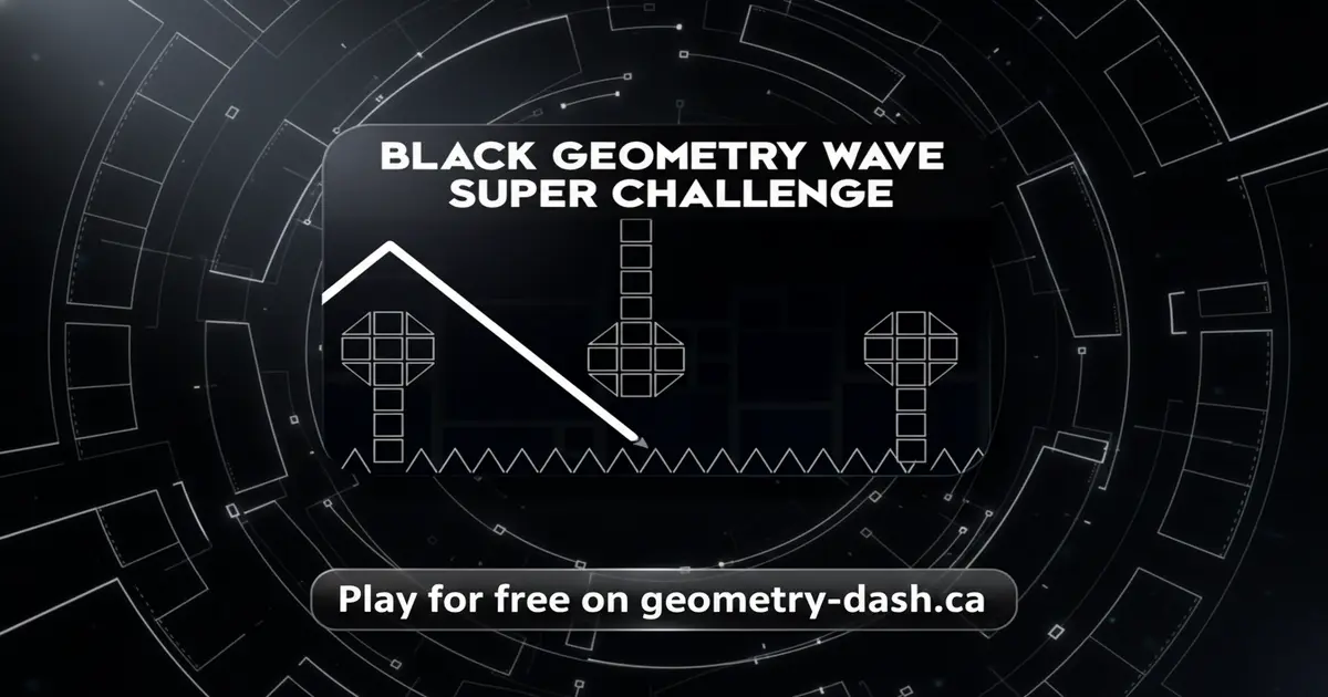 Gameplay screenshot of Black Geometry Wave Super Challenge