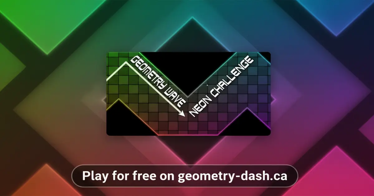 Gameplay screenshot of Geometry Wave: Neon Challenge